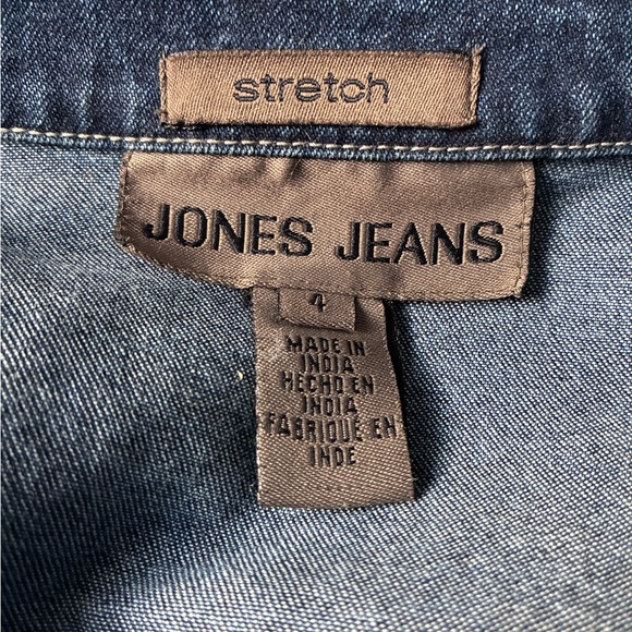 Vintage YTK Women’s Jones Jeans Dark Wash Trucker Denim Jacket, Size 4 - Picture 2 of 12